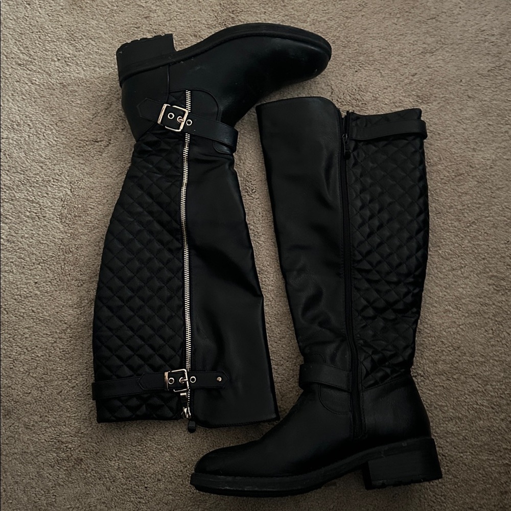 DREAMPARIS size 10 women’s riding boots - black and gold - Picture 2 of 6